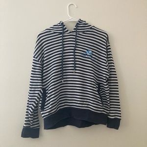 Navy and White Striped Pullover